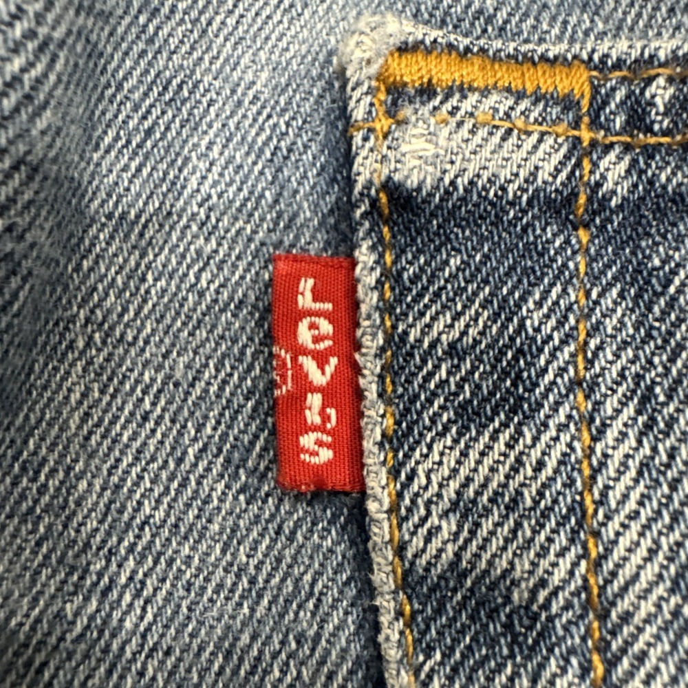 Levis 501 Jeans Mens 36x29 Blue Denim Pants Button Fly Straight Classic Faded‎ - Picture 16 of 16